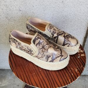 AMS Espadrille Flat 8 Snake skin print used